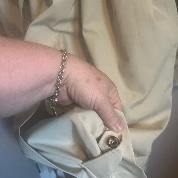 London Fog trench coat double breasted zip quilted lining plaid interior 46 LONG - Picture 7 of 14